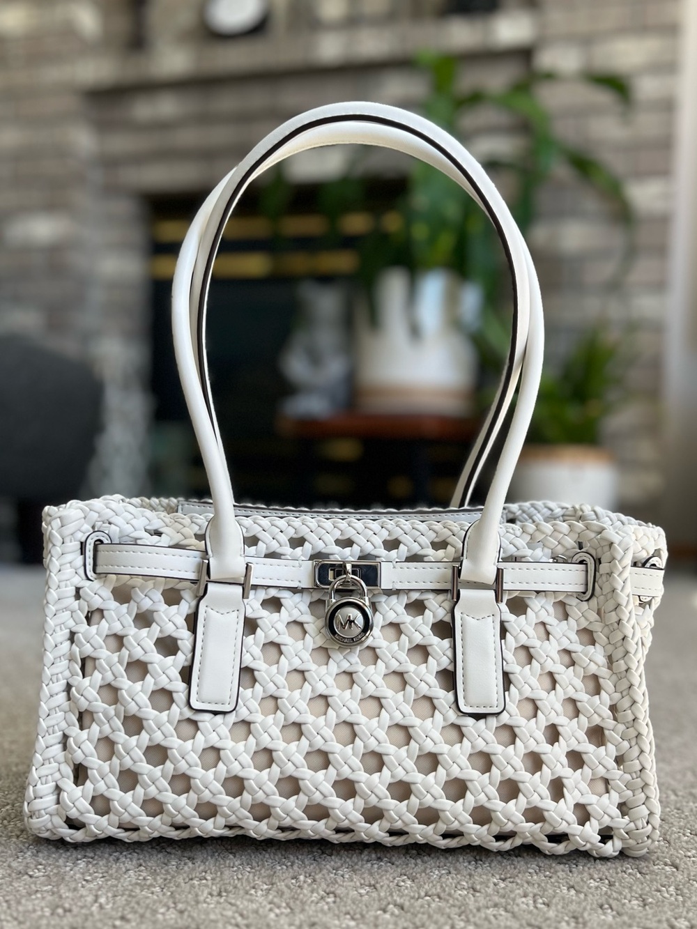 Michael Kors Hamilton Moderne Small Hand-Woven Satchel